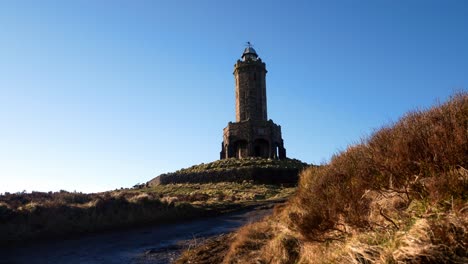 darwen jubilee tower historic landmark colourful highlands moorland heather countryside dolly right