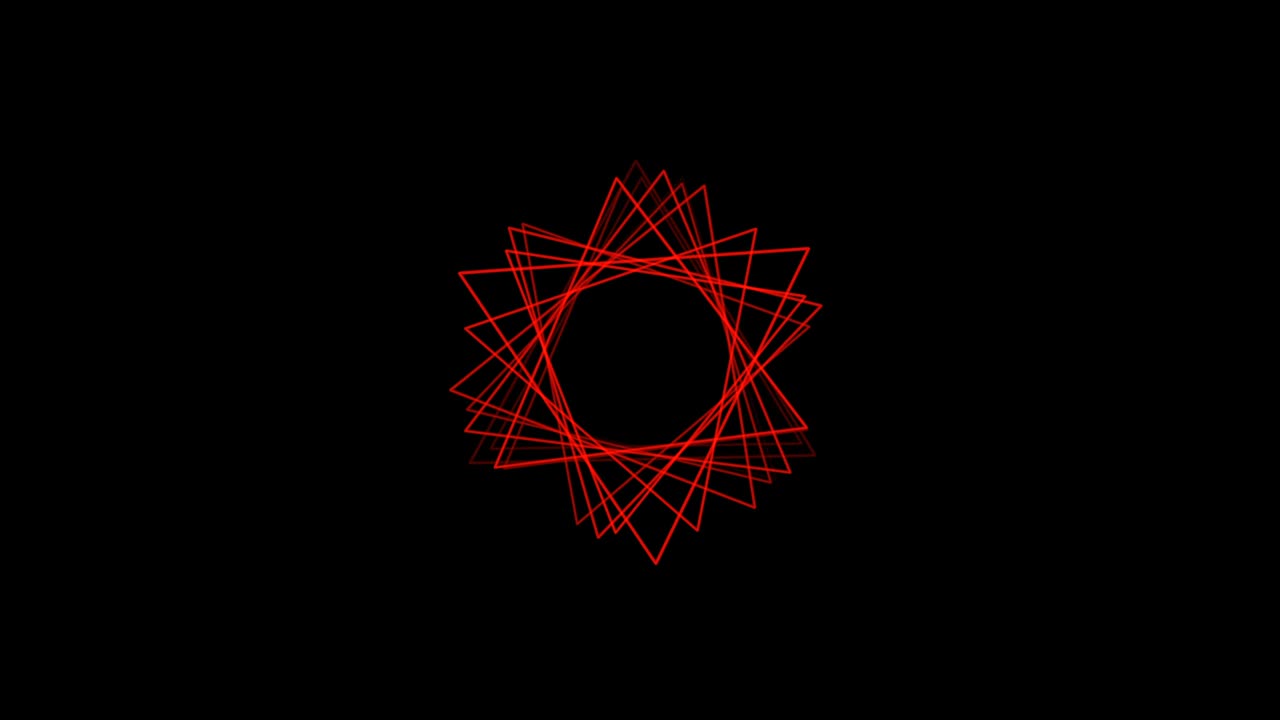 fondo negro con líneas triangulares móviles