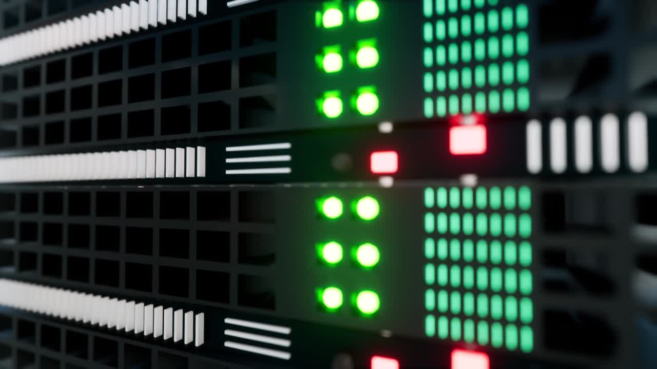 lámparas de panel centro de datos tecnología moderna seguridad sistema eléctrico conexión informática 4k