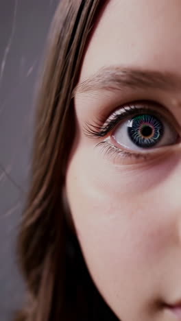 primer plano del ojo de una mujer.