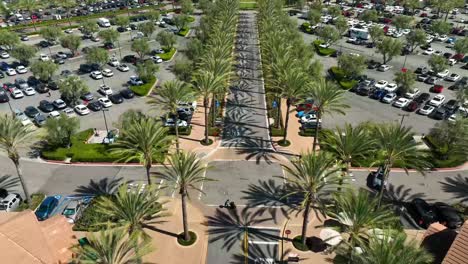 aerial footage of shopping center