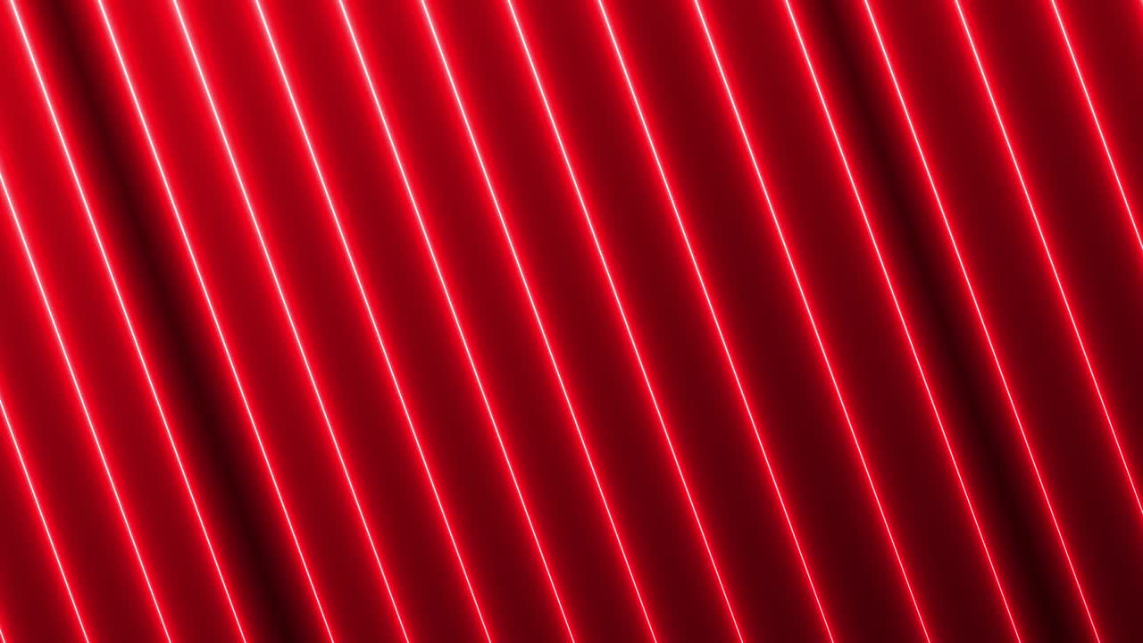 네온 조명 빛나는 미래의 트렌디한 빨간색 매없는 네온 빛 라인 기술 모션 배경