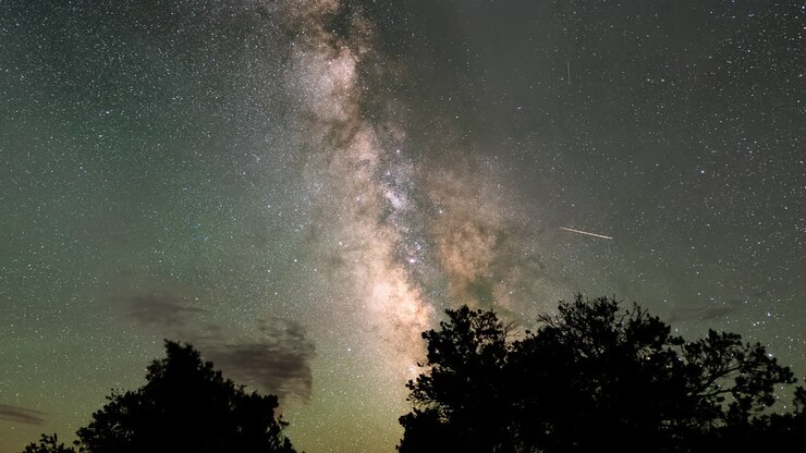 Majestic Star-Filled Night Sky Time Lapse Showing Movement of Constellations