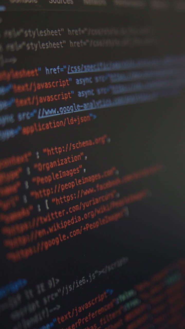 Close-up View of Programming Code on a Digital Screen