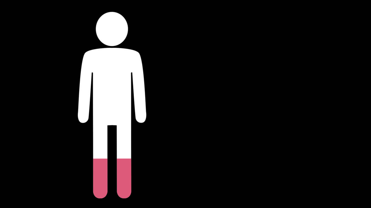 빨간색으로 가득 찬 남자 기호