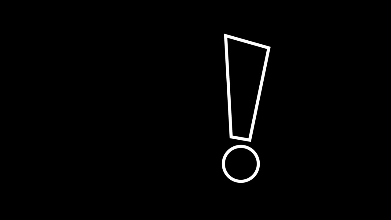 Black friday sale , shop nowwith esclamation mark.  2D animation. Clip footage 4k for gif
