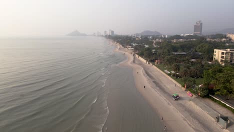 Hua-Hin-Vista-Aérea-Por-La-Mañana-Playa-Tailandia