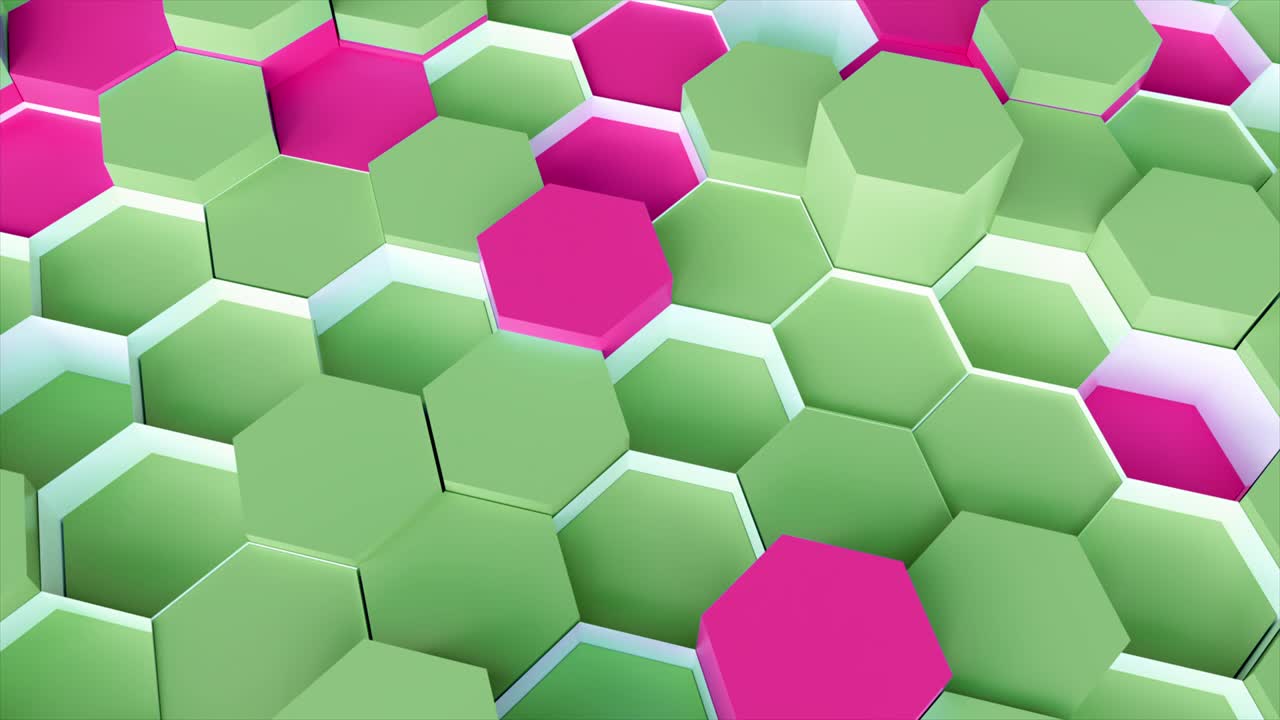 tecnología de colores brillantes patrón hexagonal fondo - bucle