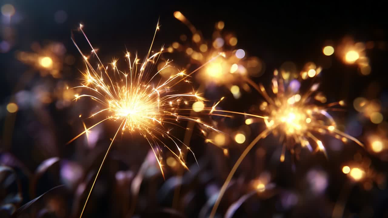 A Stunning Display of Nighttime Sparkling Fireworks Enhancing the Dark Sky, Creating a Magical Atmosphere Filled with Light and Joy, Perfect for Celebrations and Special Events, Inviting Awe and Wonder