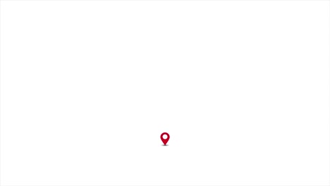 ubicación mapa geo pin animación de dibujos animados