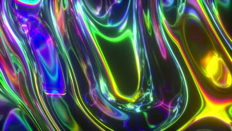 fondo animado abstracto colorido. el movimiento de una superficie de vidrio transparente multicolor. movimiento activo del efecto líquido. arte conceptual. gradiente arco iris. bucle sin costuras 3d render