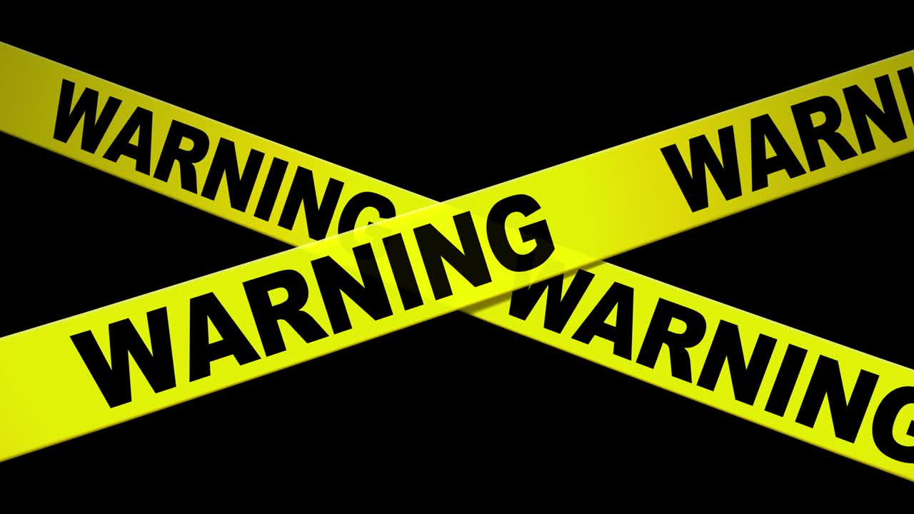 Warning Tape X Animation with Alpha Matte