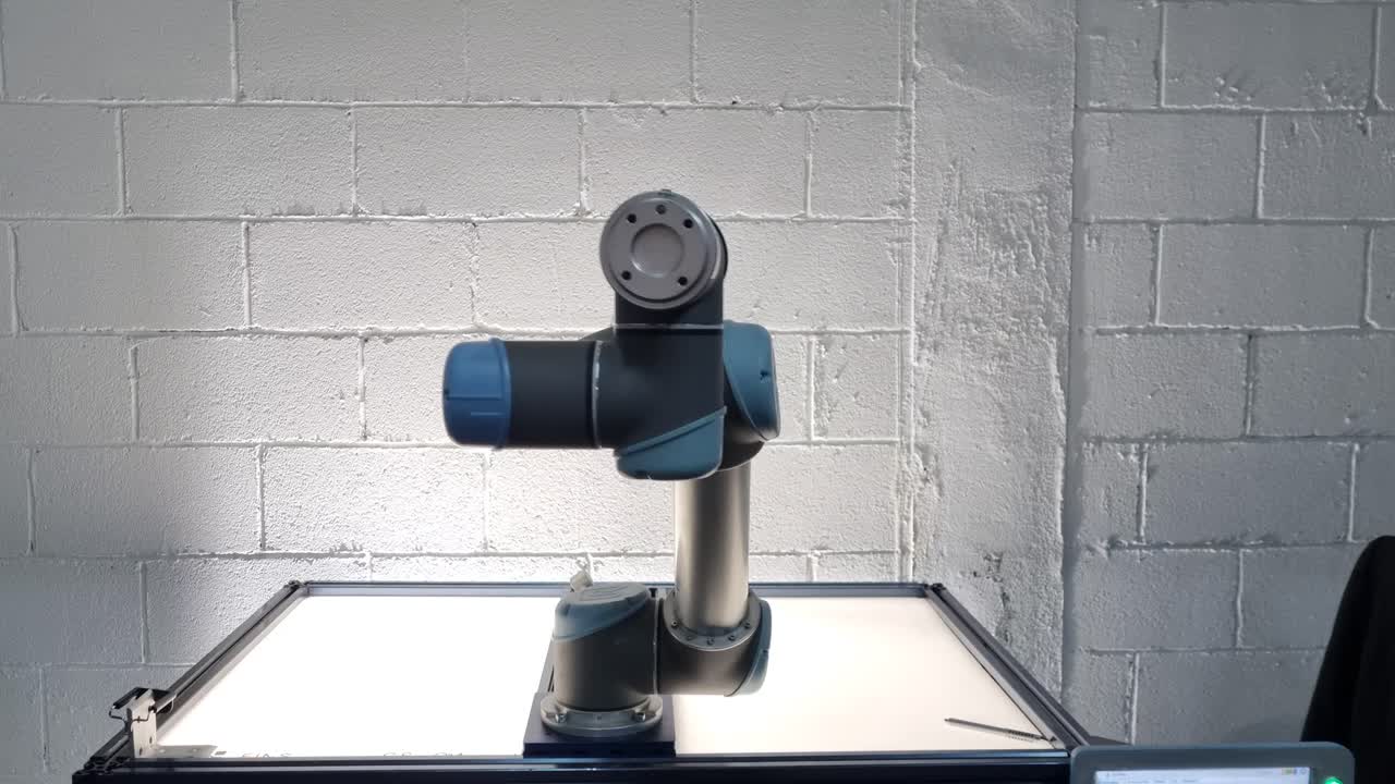 UR- Universal Robot is a cobot armShowing movements and range capabilities