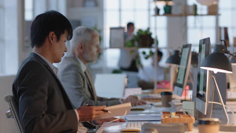 asian-businessman-working-late-paging-documents-reading-information-on-project-report-in-office-at-night