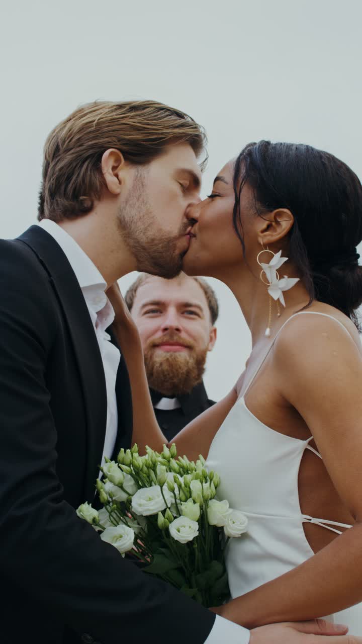 Wedding Ceremony Kiss