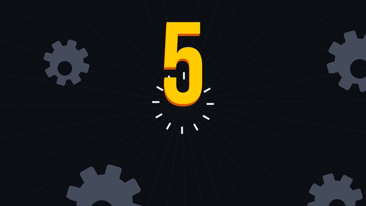 Animated Countdown Timer with Rotating Gears