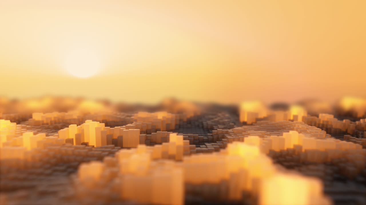 추상적인 반이는 큐브