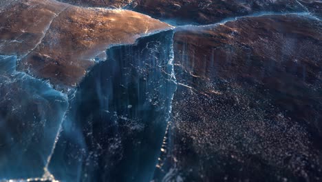 de la superficie de la corteza de hielo