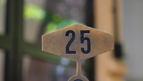 table number 25 sign