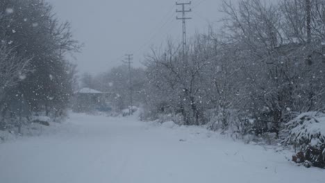 winter is village road