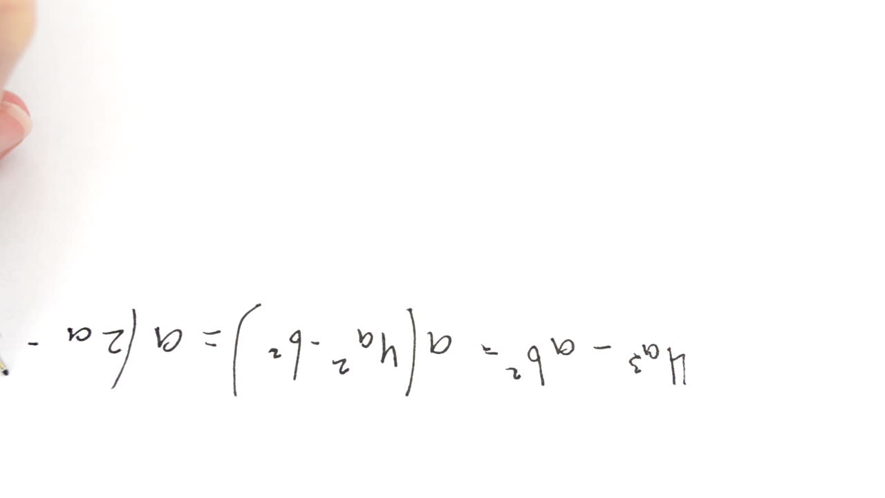 Mathematics and formulas. We write on paper