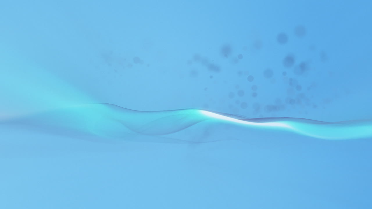Elegant Neon Blue Wave Animation Background