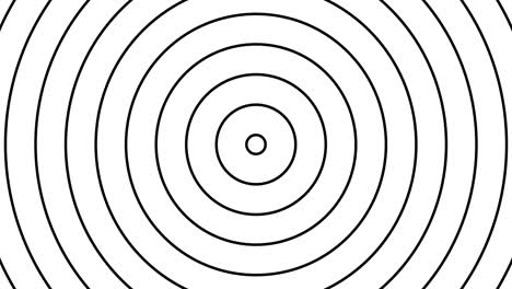 radio wave motion of black concentric circles on white background