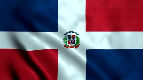 bandera de la república dominicana con un bucle sin costuras de 4k
