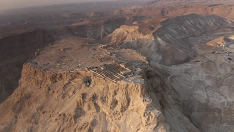 aerial view of masada, israel