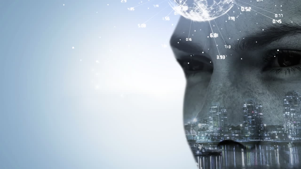 girando el globo con datos y red de conexión