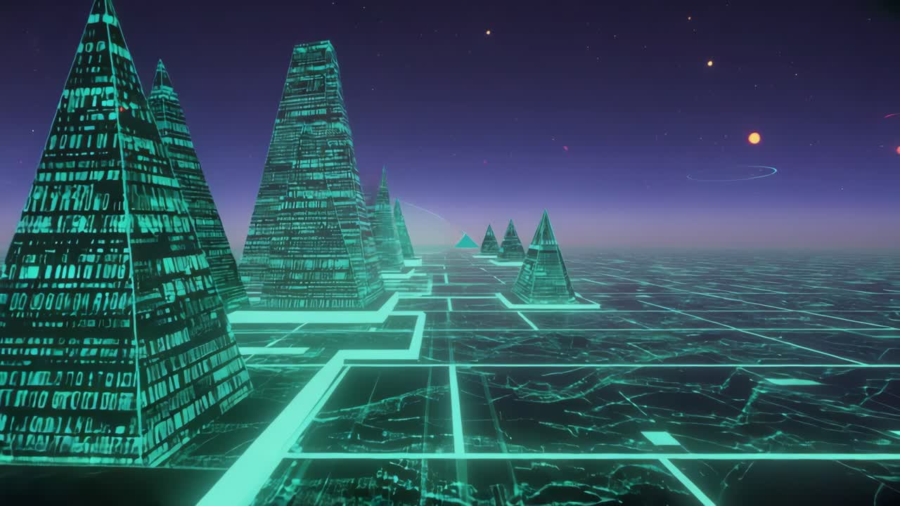 Synthwave Pyramid Landscape