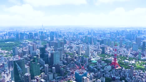 aerial view of tokyo city center