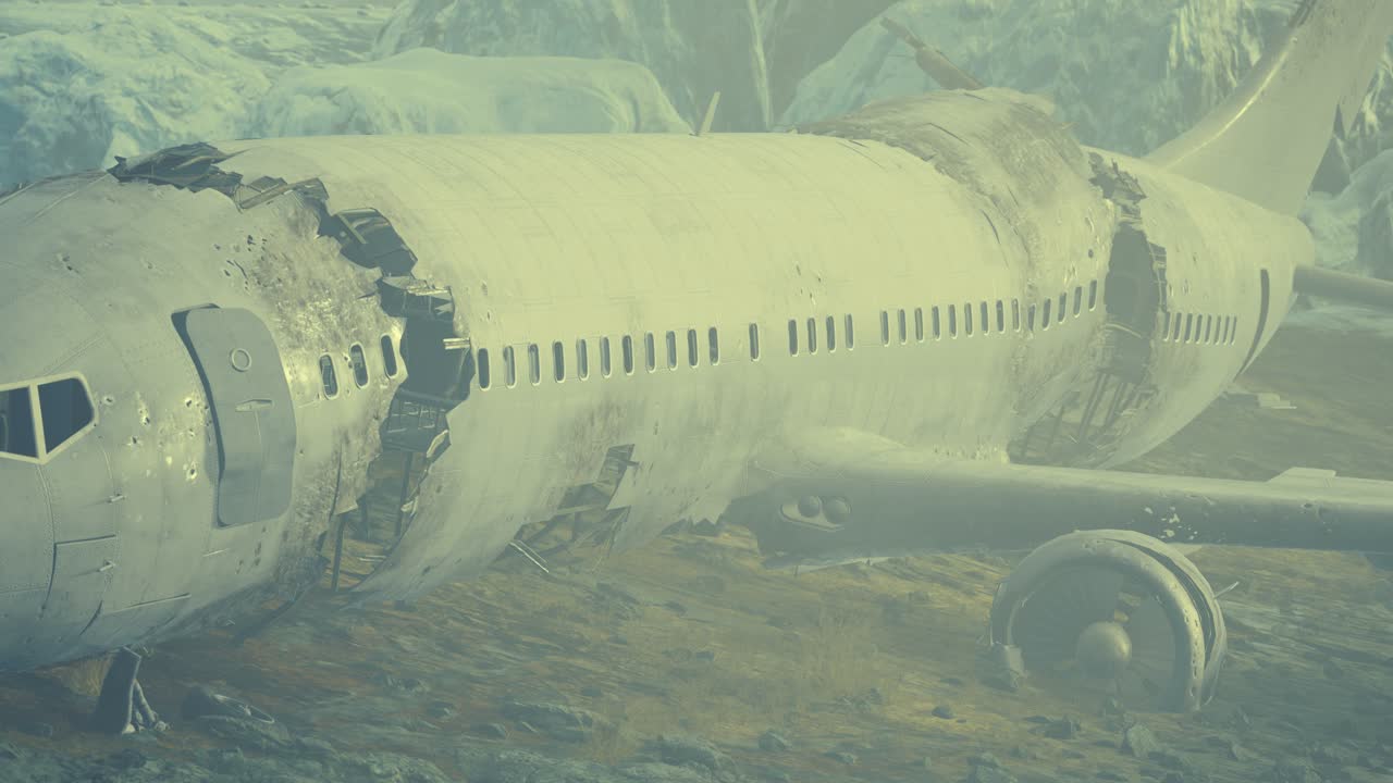 El avión se estrelló en una montaña.