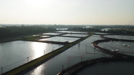 fish farm aerial view