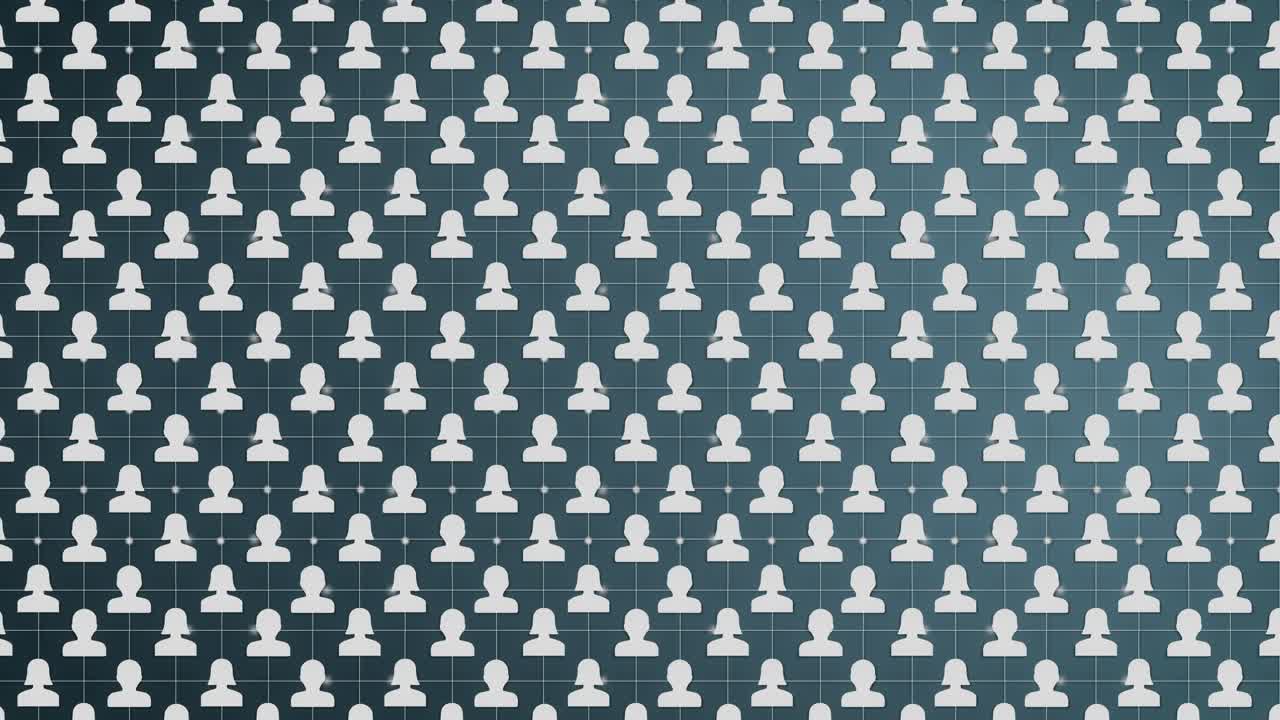 una red humana masiva de comunicación en redes sociales, compartiendo ideas