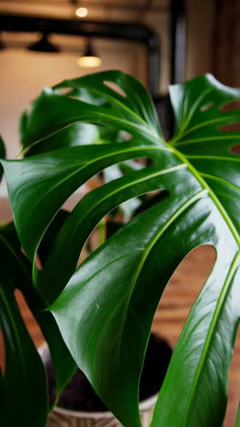 monstera deliciosa in modern industrial interior