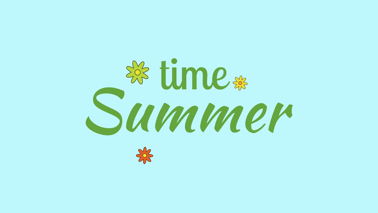 화려한 꽃과 여름 시간