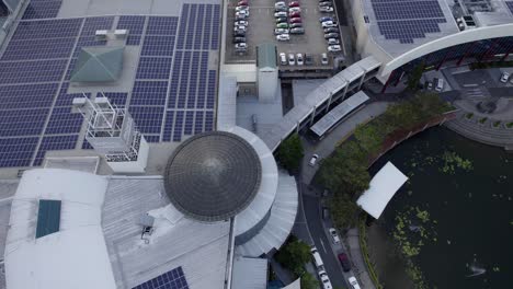 solar panels installed on the rooftops of robina town centre in gold coast, queensland