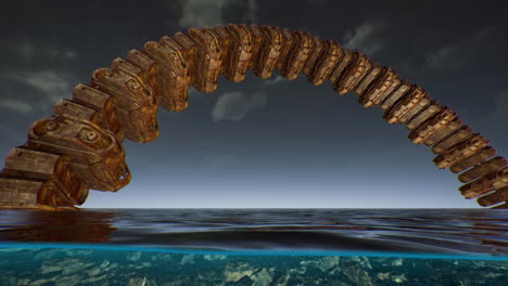 forgotten relics of an ancient alien civilization lie underwater in the ocean
