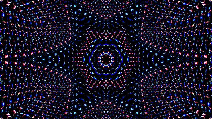 Bright abstract light governing full color, kaleidoscope