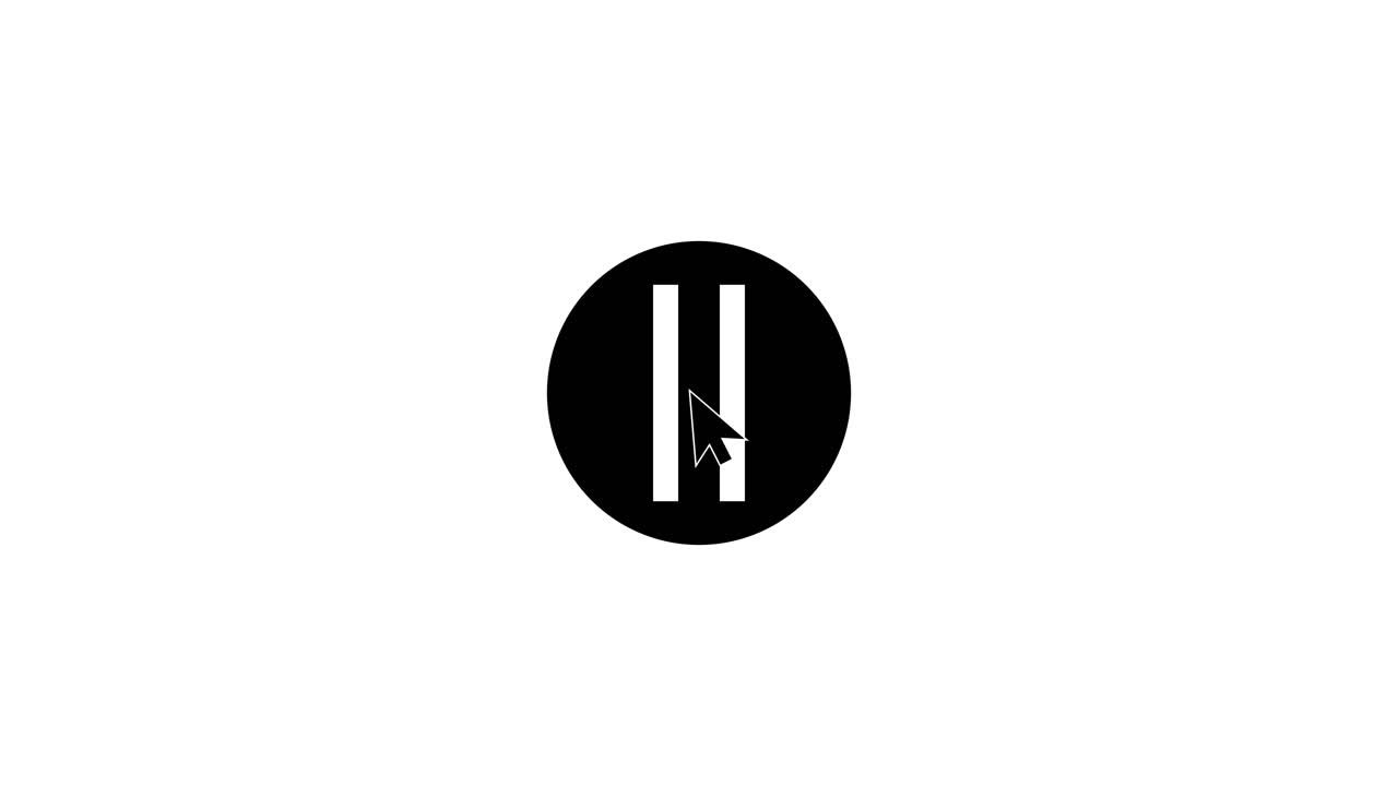 Mouse Cursor Clicking Pause and Play Buttons on White Background