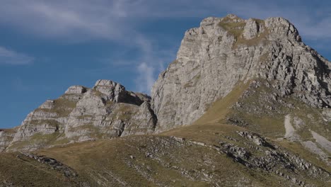 dramatic peaks at durmitor national park in montenegro. static shot