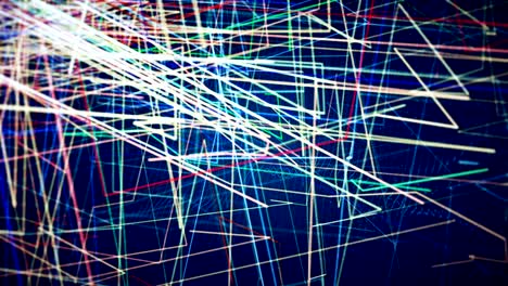 abstract loopable cgi motion graphics with multicolor lines