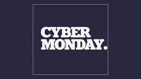 Cyber-Monday-Enmarcado:-Texto-Sobre-Lienzo-Degradado-De-Color-Morado-Intenso