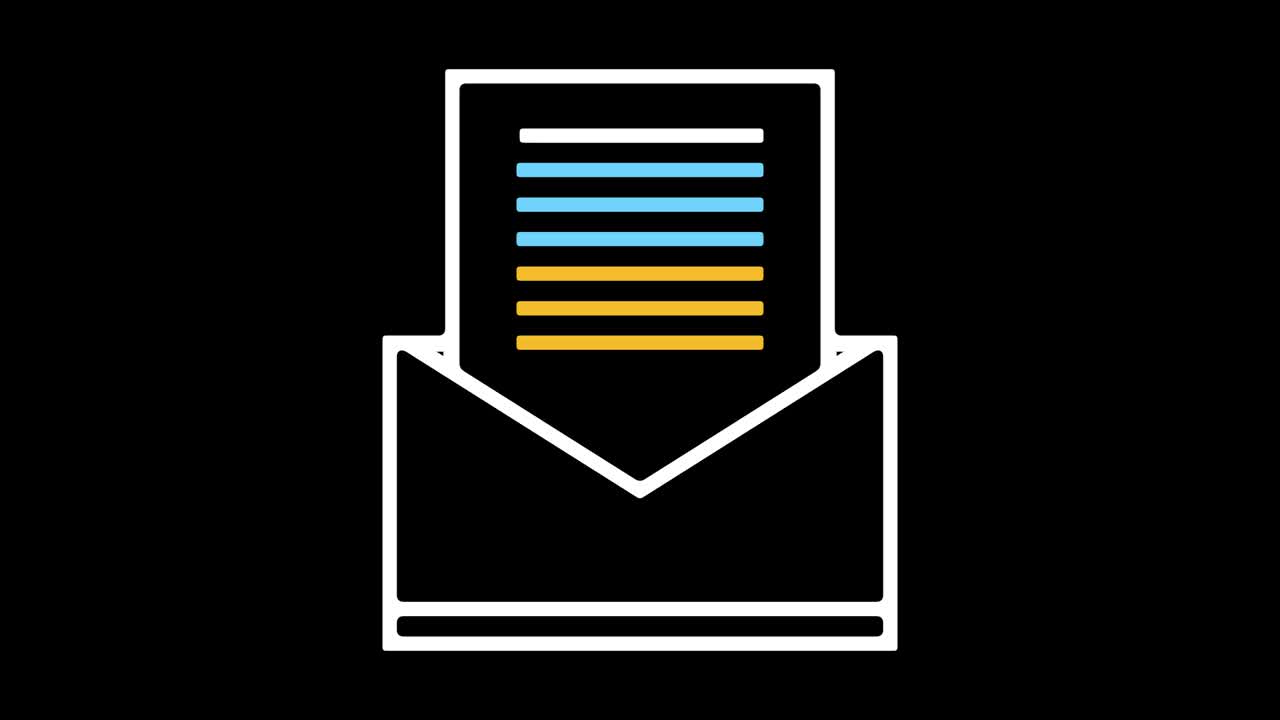 Animazione icona a linea per iscrizione email con Alpha.