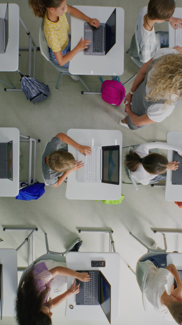 Music Teacher Guiding Primary School Boy to Play Piano Talented Student Practicing Keyboard