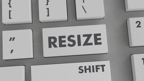 resize button pressing on keyboard