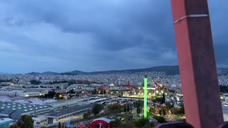 athens from the acropolis during the night 4k