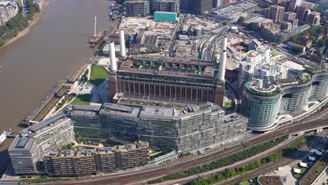 Aerial-view-of-Battersea-Power-Station-development,-London-UK