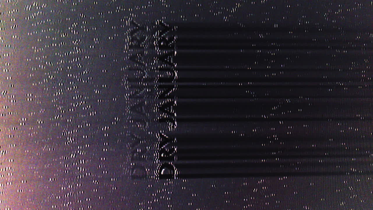 dry january titel, glitching motion graphic, analoge video effect op dryjanuary motion grafic, verticale video
